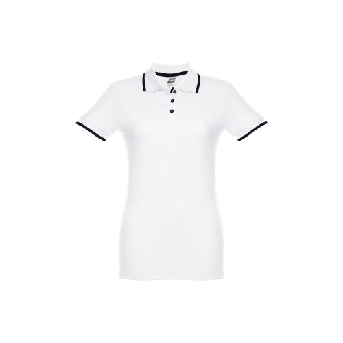 THC ROME WOMEN WH - Polo bicolore en coton pour femme