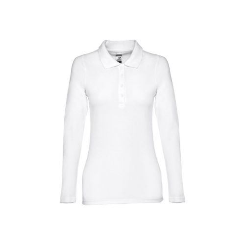 THC BERN WOMEN WH - Polo à manches longues pour femmes en coton cardé