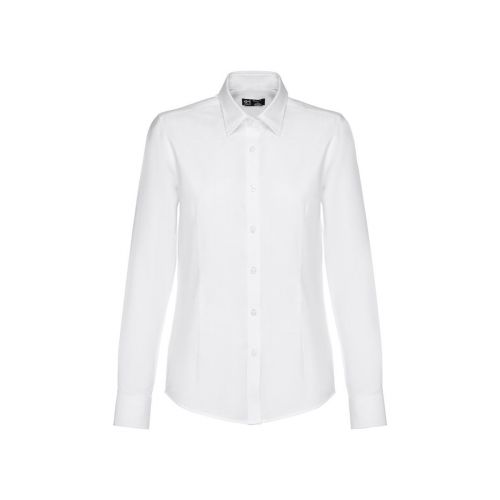 THC TOKYO WOMEN WH - Chemise oxford à manches longues pour femmes. Couleur blanche