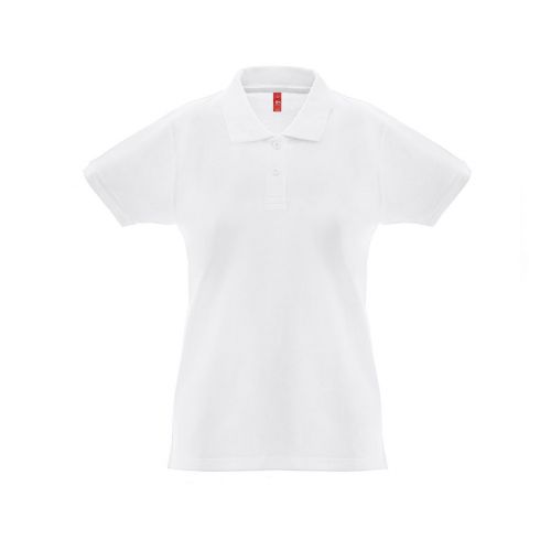THC MONACO WOMEN WH - Polo à manches courtes pour femmes en coton cardé
