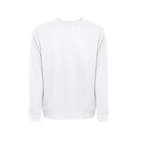 THC COLOMBO WH - Sweat-shirt (unisexe) en éponge italienne sans carte. Couleur blanche
