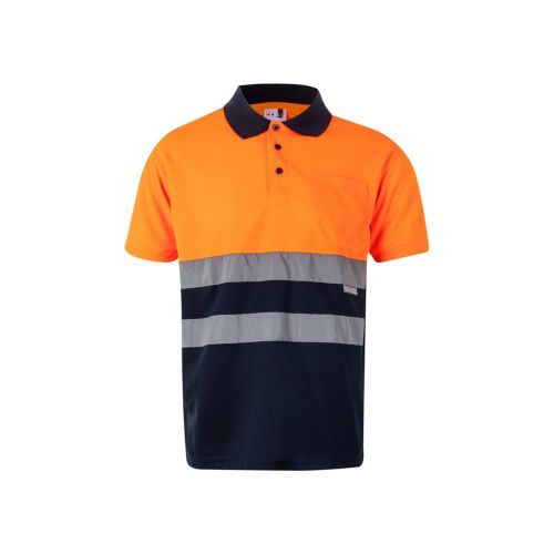 VL CUPID - Polo piqué bicolore (160g/m²) à manches courtes, en polyester (100%)