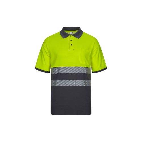 VL ACHELOUS - Polo piqué bicolore (150g/m²) à manches courtes, en coton (55%) et polyester (45%)