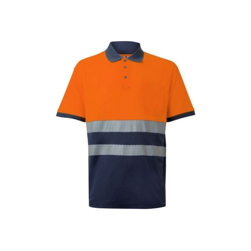 VL ACHELOUS - Polo piqué bicolore (150g/m²) à manches courtes, en coton (55%) et polyester (45%)