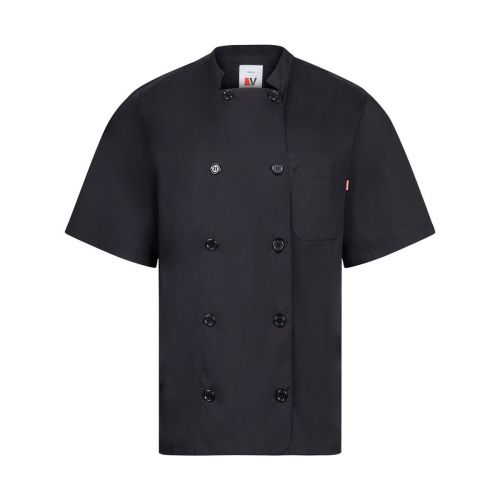 VL DURGA - Veste de cuisine à manches courtes en popeline (110g/m²), en coton (35%) et polyester (65%)