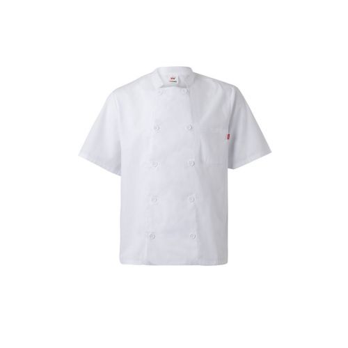 VL DURGA - Veste de cuisine à manches courtes en popeline (110g/m²), en coton (35%) et polyester (65%)
