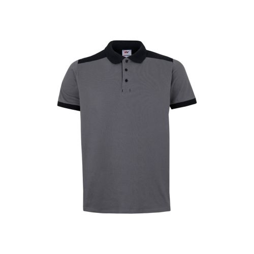VL VELES - Polo piqué bicolore stretch (200g/m²), manches courtes, en polyester (96%) et élasthanne (4%)