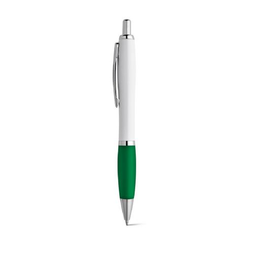 MOVE BK - Stylo à bille en ABS blanc avec clip en métal