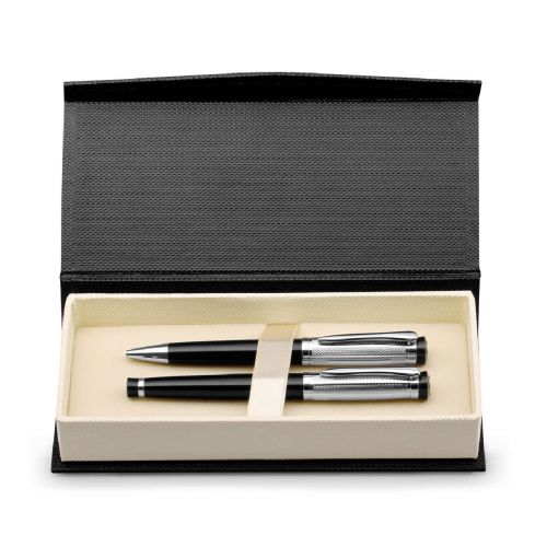 ORLANDO - Set de stylo et de roller en métal avec clip