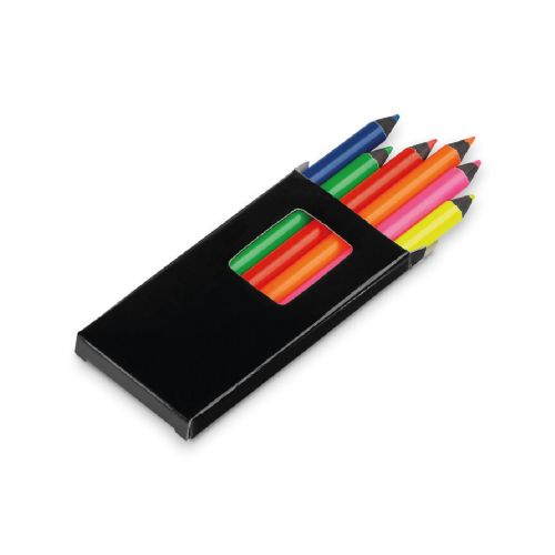 MEMLING - Boîte à crayons avec 6 crayons de couleur