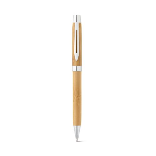 BAHIA II - Stylo à bille en bambou avec clip et mécanisme twist