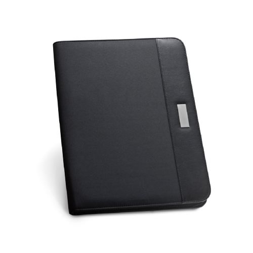 PASZO - Porte-documents A4 en PU et microfibre avec bloc de pages lignées