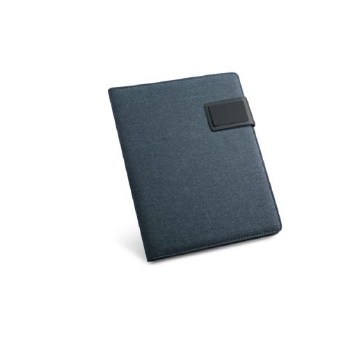 PYNCHON - Porte-documents A5 en simili lin et PU avec bloc de pages lignées