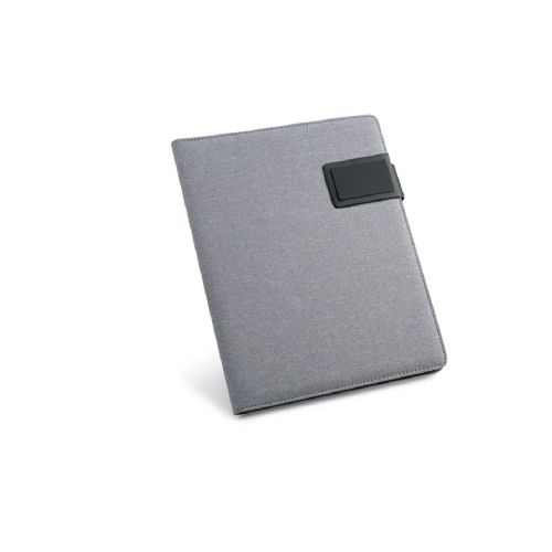 PYNCHON - Porte-documents A5 en simili lin et PU avec bloc de pages lignées