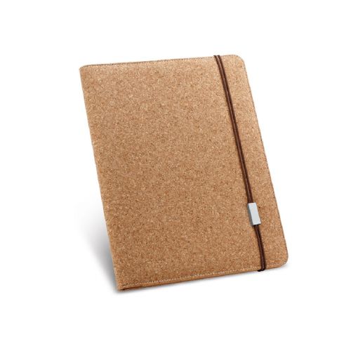 SERPA - Porte-documents A4 A4 en liège avec bloc de pages non lignées