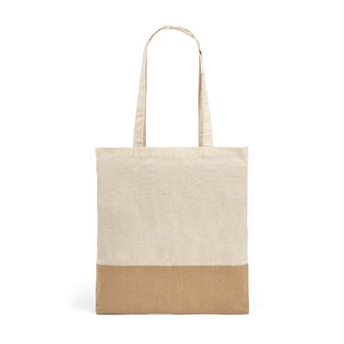 MERCAT - Sac 100% coton (160 g/m²) avec détails en imitation jute