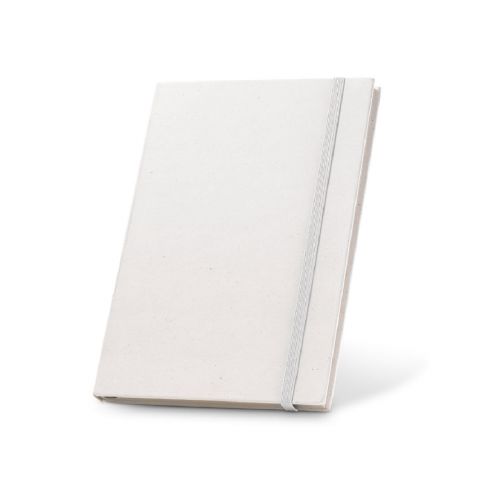 MILKY - Bloc-notes A5 avec couverture rigide en papier 100 % recyclé