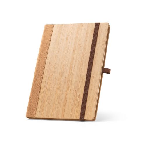 ORWELL - Carnet A5 en feuilles de bambou et de liège avec pages lignées