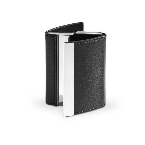 LONE - Double porte-cartes en métal et PU