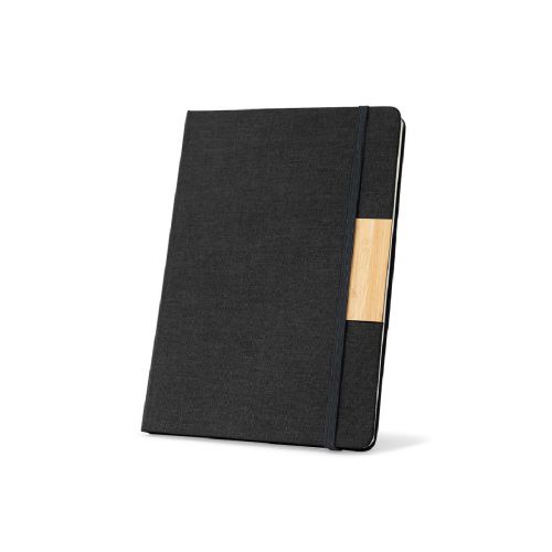 HOMERO - Set composé d'un bloc-notes A5 à couverture rigide et d'un stylo à bille en bambou