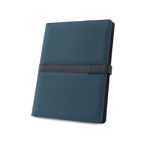 SANDERSON FOLDER - Chemise A4 en PU (50% recyclé) avec fermeture magnétique et bloc-notes avec pages lignées
