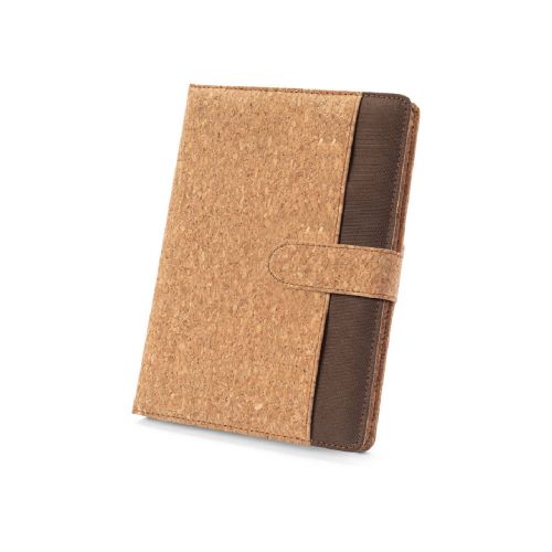 FIELDING - Classeur A5 en liège et polyester recyclé (100 % rPET) avec bloc-notes amovible
