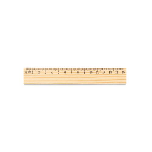 WESLEY 15 - Règle en bois de pin avec échelle graduée de 15 cm