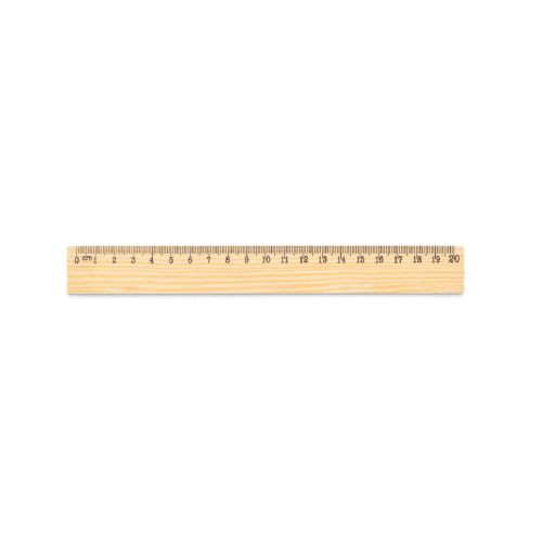 WESLEY 20 - Règle en bois de pin avec échelle graduée de 20 cm