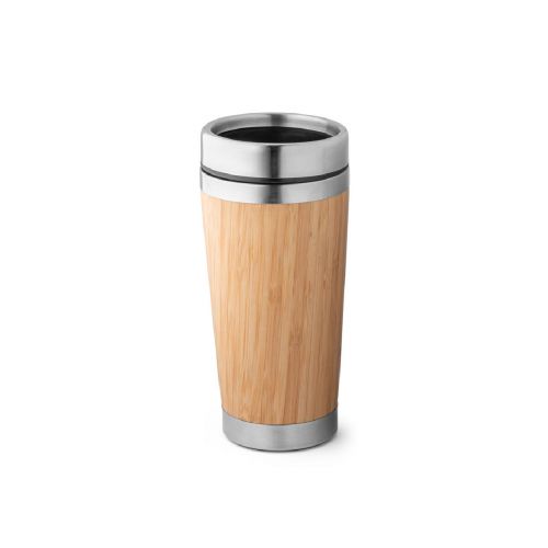 PIETRO - Tasse de voyage 500mL en babou et acier inox