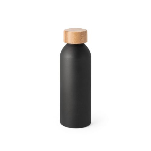 QUETA - Bouteille 550mL en aluminium avec bouchon en bambou