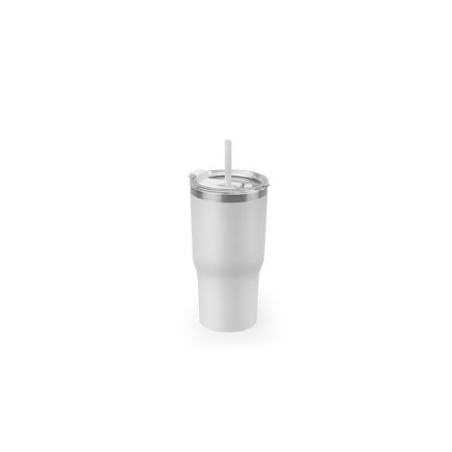 JOYNER M - Gobelet de voyage compact en acier inoxydable (91% recyclé) avec double paroi isolée sous vide et finition mate 600 mL