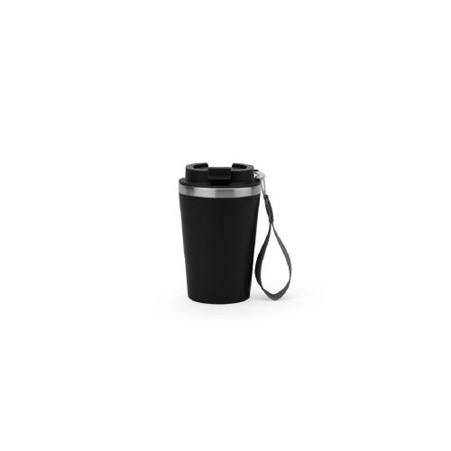 SPITZ - Gobelet de voyage en acier inoxydable (90 % recyclé) et paroi extérieure en PP, avec finition mate 440 mL
