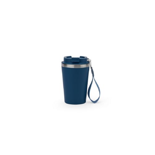 SPITZ - Gobelet de voyage en acier inoxydable (90 % recyclé) et paroi extérieure en PP, avec finition mate 440 mL