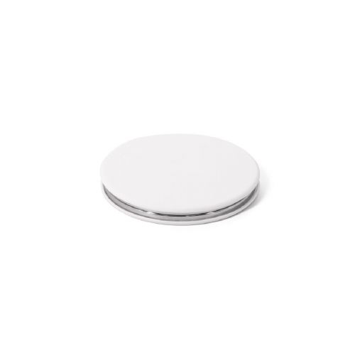 FREYA - Miroir rond double face avec extérieur en PU mat