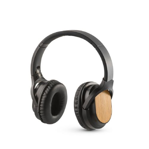 GOULD - Casque sans fil pliable avec autonomie de 4 heures en bambou et ABS