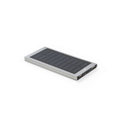 CLERK - Batterie nomade de 8 000 mAh avec panneau solaire en aluminium 100 % recyclé