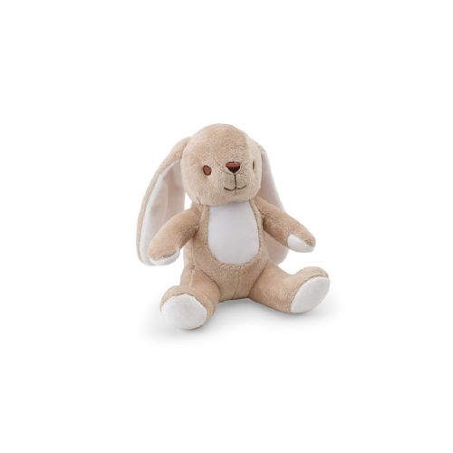 BUGS - Peluche en polyester en forme de lapin, avec son propre tissu pour la personnalisation