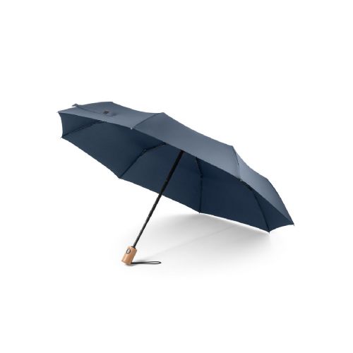 RIVER - Parapluie pliable en polyester recyclé (100% rPET) 190T pongé à ouverture et fermeture automatiques