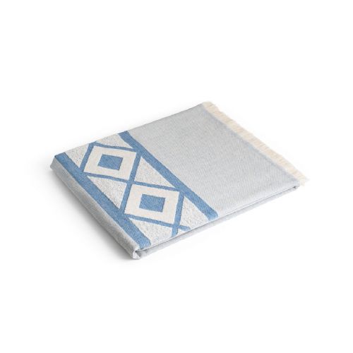 MALEK - Serviette de toilette multifonctionnelle et de bain (350g/m²) en coton léger et résistant (85%) et en coton recyclé (15%)