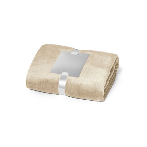 DYLEAF - Couverture polaire (240 g/m²) avec ruban pour carte de personnalisation