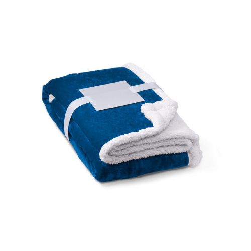 HEIDEN - Couverture polaire réversible (190 g/m²) avec ruban de satin et carte personnalisée