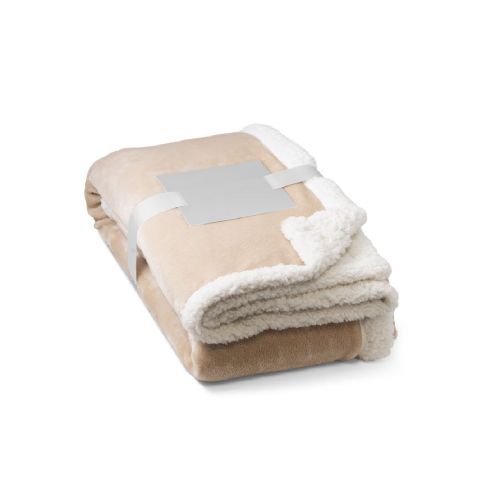 HEIDEN - Couverture polaire réversible (190 g/m²) avec ruban de satin et carte personnalisée