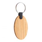 BAMBRY - porte-clés en bambou ovale | HG718370B