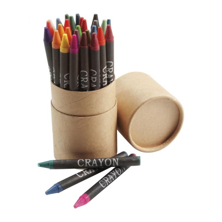 6 crayons de couleurs gras personnalisé
