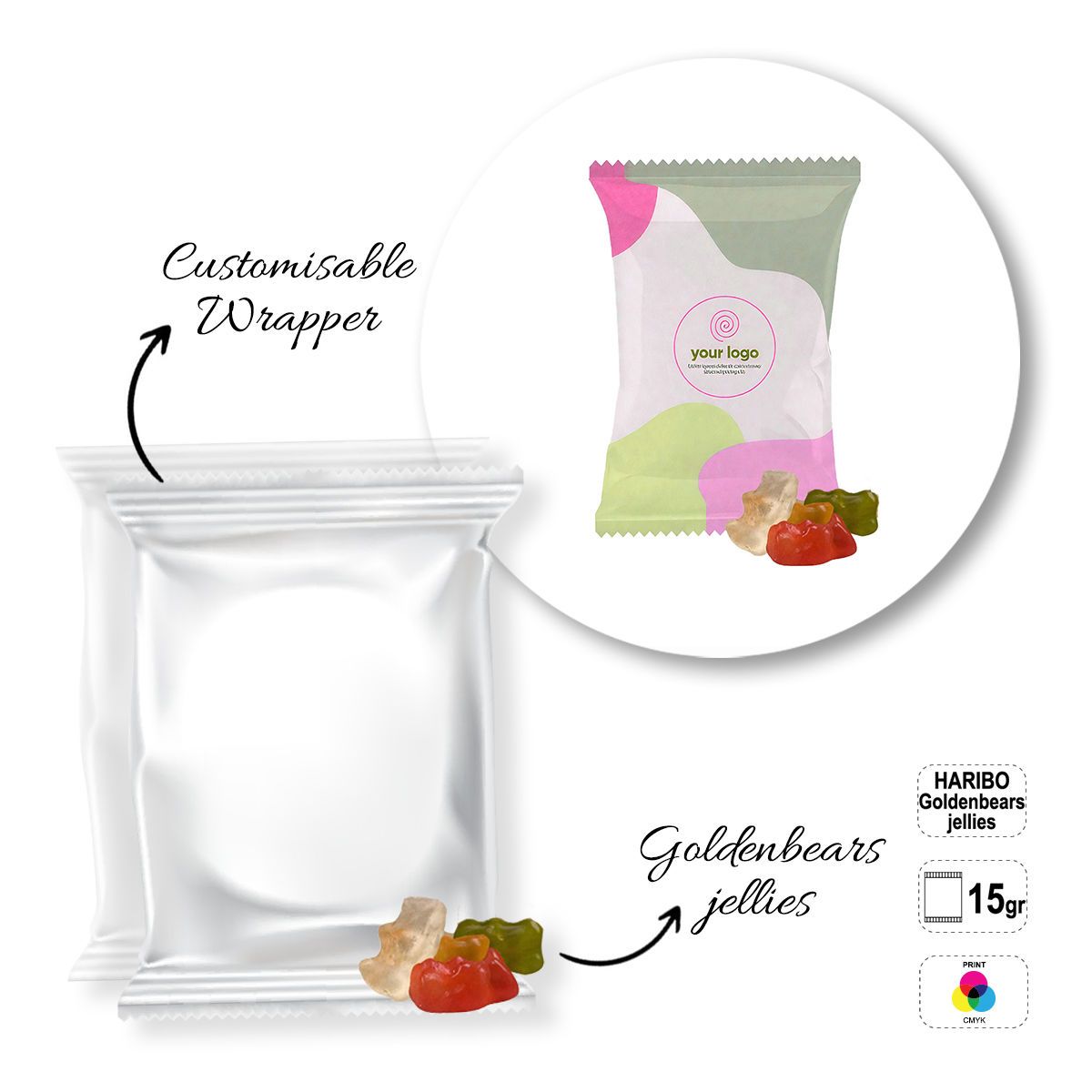 SWEET BAG - sachet de bonbons, 87x70 mm | GL810307B