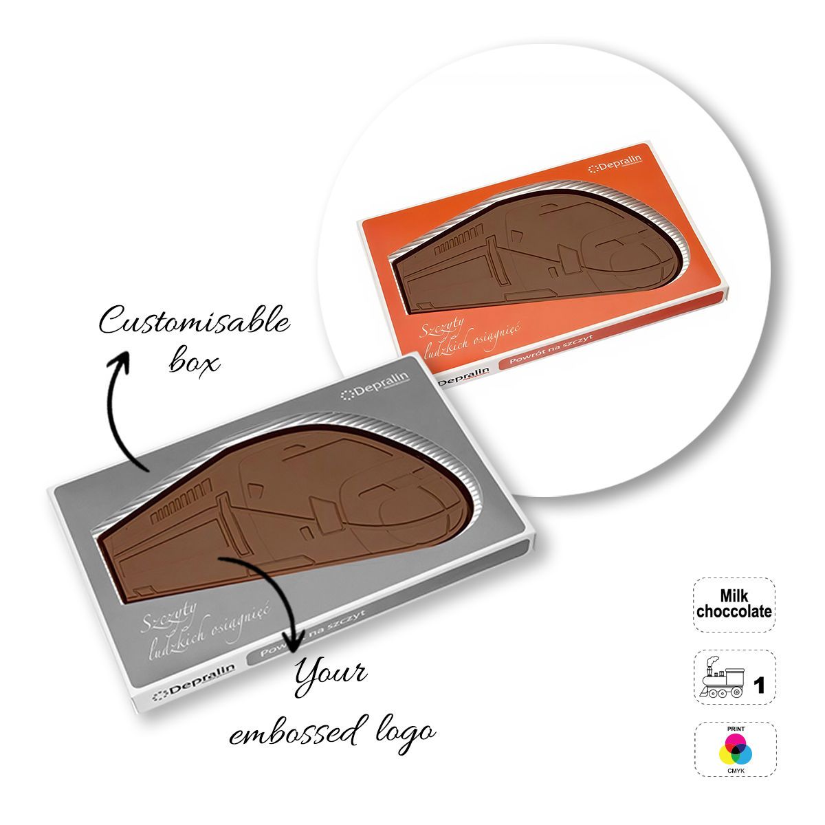 CHOCO4MAT A - barre chocolatée, différentes formes, 175x107x15 mm | GL811105C