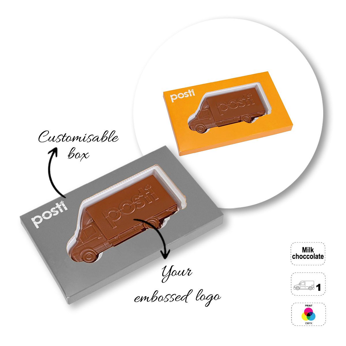 CHOCO4MAT A - barre chocolatée, différentes formes, 175x107x15 mm | GL811105H