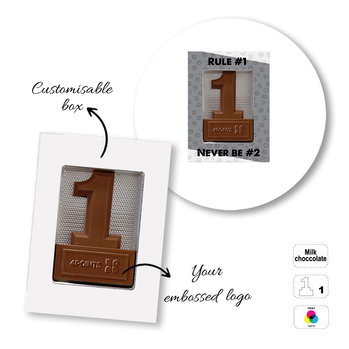 CHOCO4MAT D - barre chocolatée, différentes formes, 182x132x15 mm | GL811108F
