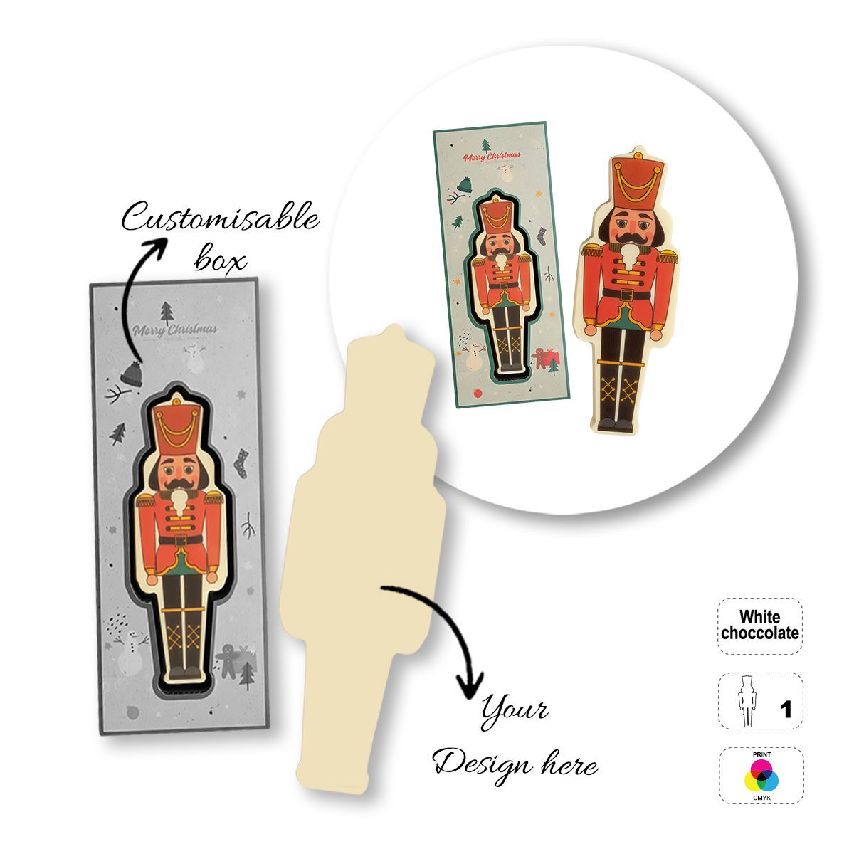LOGO CHOCO4MAT A - barre de chocolat imprimable, formes diverses, 232x98x20 mm | GL811110F
