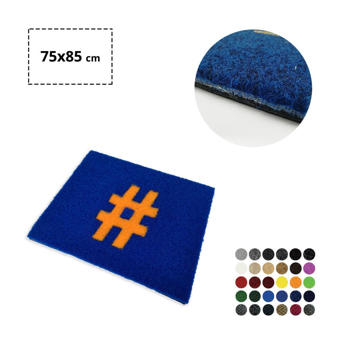 TURIN - paillasson incrusté, 750x850 mm | GL300304B